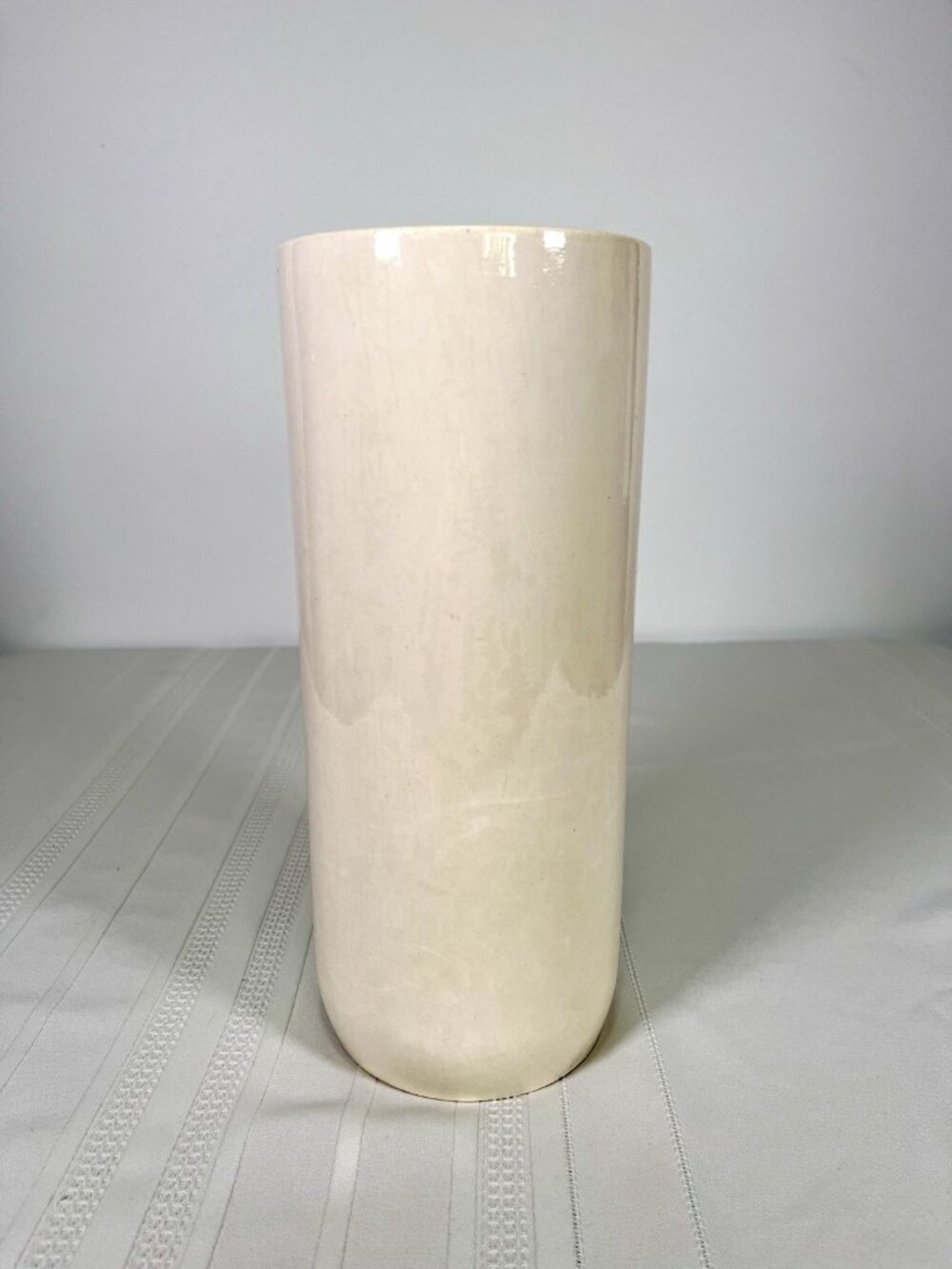 Vintage 50s Art Pottery Vase MCM Handpainted Flowers Ceramic Boho Mid Century - Picture 4 of 12